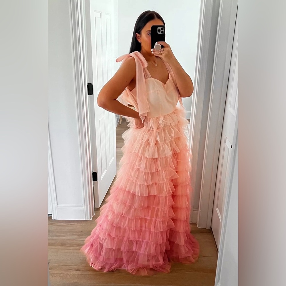 Pink Ombre Tulle Princess Dress